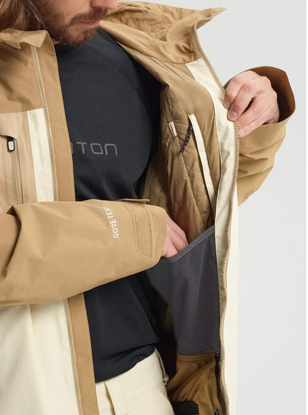 Burton Men's AK 2L Gore-Tex Swash Jacket, Canvas/Safari/Kelp, Medium