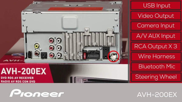 Pioneer AVH-200EX Multimedia DVD Receiver with 6.2" WVGA Display, and Built-in Bluetooth - Ultra Pickleball
