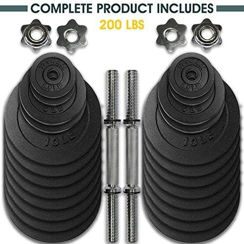 Yes4All Adjustable Dumbbells - 200 lb Dumbbell Weights (Pair)