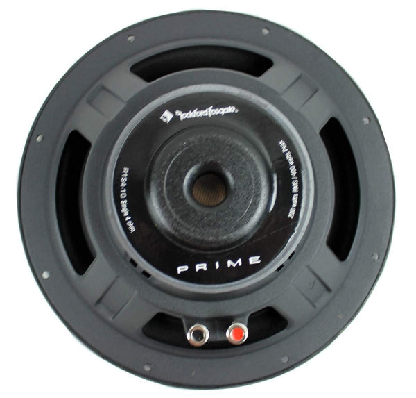 Rockford Fosgate R1S4-10 10" Prime 300 Watt 4-Ohm SVC Subwoofer + Sealed Box