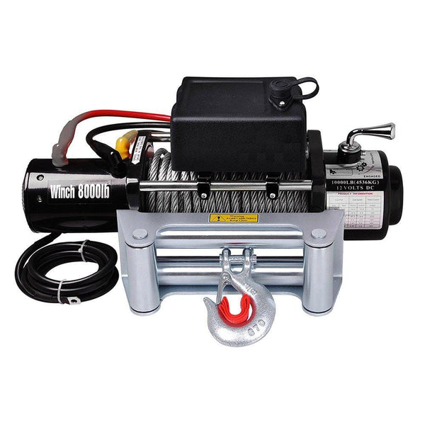 Yescom Electric Recovery Winch 8000 lbs 5.5HP 12V Handheld Remote Switch Truck Trailer ATV SUV Jeep Towing Mount