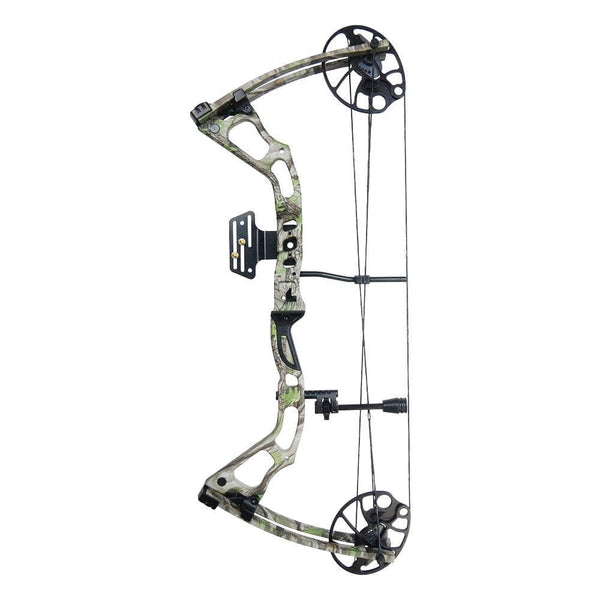 iGlow 15-70 lbs Tree Camouflage Camo Archery Hunting Compound Bow with Premium Kit 175 150 60 55 30 lb Crossbow