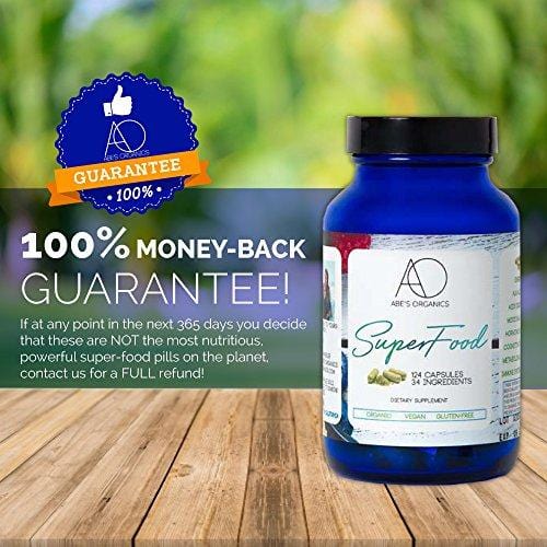 Organic Green Superfood Capsules | Promotes Energy, Focus, Alkalinity, Detox & Immune Strength | Greens Powder with Spirulina, Chlorella, Ashwaganda, Turmeric, Acai, Maca and more | 124 Vegan Capsules