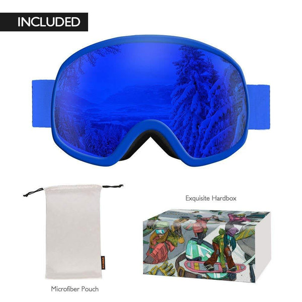 AKASO Kids Ski Goggles, Snowboard Goggles - Anti-Fog, 100% UV Protection, Double-Layer Spherical Lenses, Helmet Compatible Snow Goggles (Explore Oregon Special Edition)