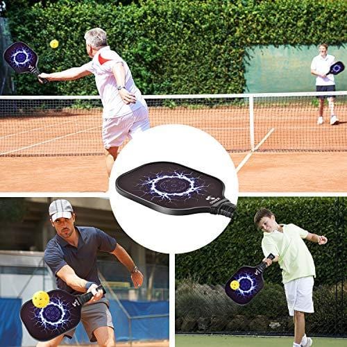 OSHER Pickleball Paddle Graphite Blue Cooling Towel Pickleball Racket Honeycomb Composite Core Pickleball Paddle Set Ultra Cushion Grip Low Profile Edge Bundle Graphite Pickleball Paddles Racquet