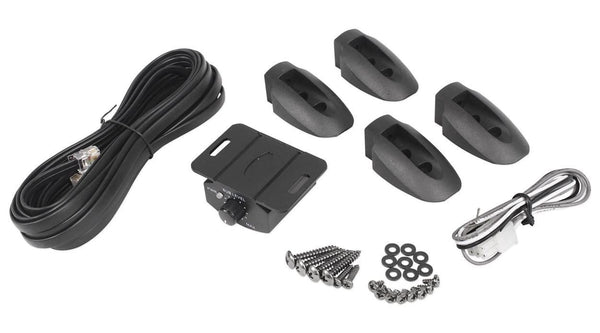 Rockville RW8CA 8" 600 Watt Under-Seat Slim Amplified Car Subwoofer +Wire Kit