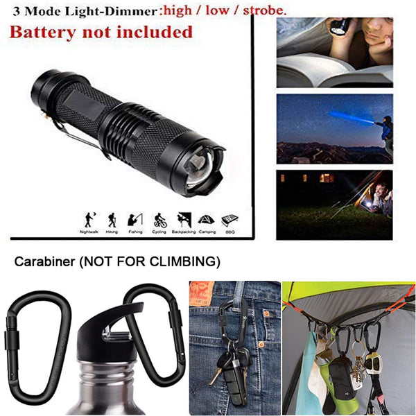 Tianers Gifts for Men Husband Dad Friend, Emergency Survival Kit 16 in 1, Upgrade Compact Survival Gear, Cool EDC Survival Tool for Cars, Camping, Hiking, Hunting, Fishing, Adventure Accessorie