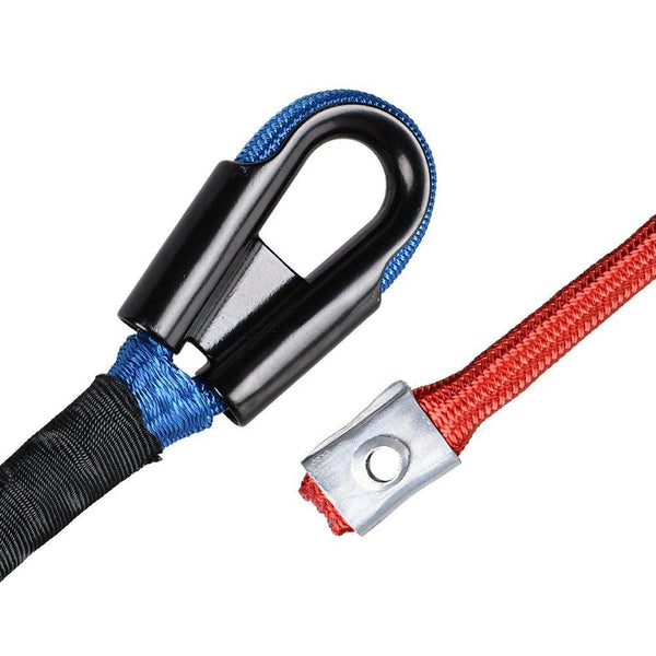 Astra Depot Blue 95ft x 3/8 Inch 22000LBS Synthetic Winch Line Cable Rope with Heat Guard Protective Sleeve All Rock Guard for Jeep ATV UTV 4X4 Off-Road Truck