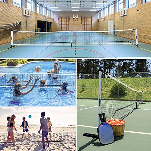 VIVOHOME Portable 22FT Picklenet Pickleball Net Set System with Metal Frame Stand and Strong PE Net with Carrying Bag for Kids Volleyball, Tennis, Pickleball, Soccer
