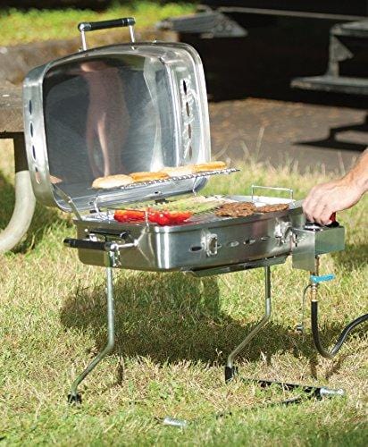 Faulkner 51323 Stainless Steel Barbecue Grille with Disposable Bottle Adapter