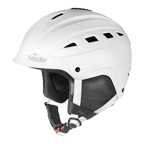 TurboSke Ski Helmet, Snowboard Helmet, Snow Sports Helmet for Men Women and Youth (White, M)