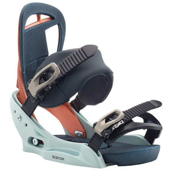 Burton Scribe EST Snowboard Bindings Womens Sz M (6-8) Wood Grain Jane