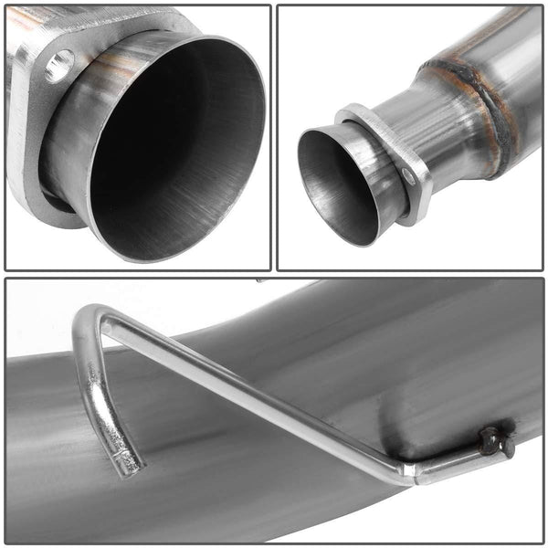 Turbo Cat Back Exhaust System w/5 inches OD Stainless Steel Tip for Dodge Ram Truck 2500 3500 5.9L Diesel 94-02