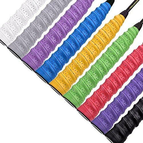 Pangda Tennis Badminton Racket Overgrips for Anti-Slip and Absorbent Grip (9 Pack Style A, Multicolored)