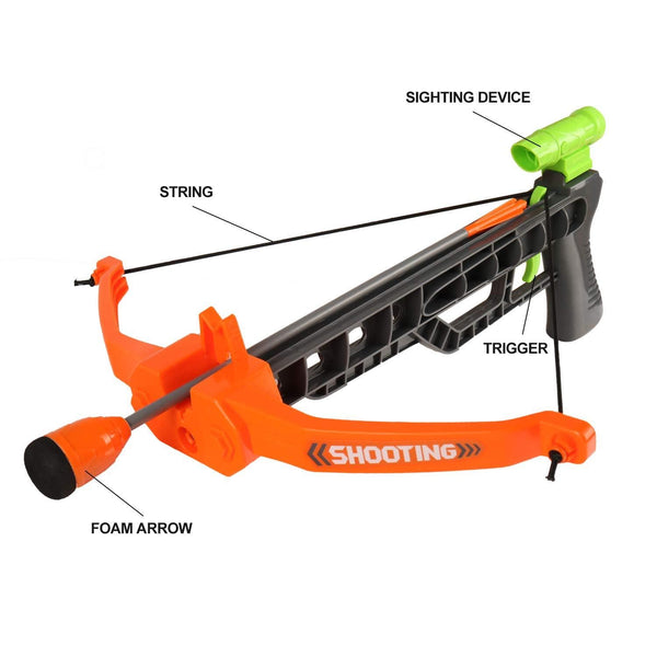 Kids Toy Crossbow Set, Archery Crossbow Set, Bow & Arrow Toy, Basic Archery Set Indoor Outdoor Hunting Game, Bow and Arrow Soft Foam Toy for Kids Boys Girls--Include 4 Targets and 12 Foam Arrows