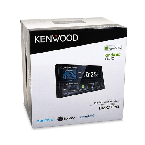 Kenwood DMX7706S 6.95" Digital Media Receiver w/Bluetooth, Apple CarPlay and Android Auto