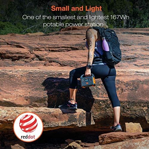 Jackery Portable Power Station Explorer 160, 167Wh Solar Generator Lithium Battery Backup Power Supply with 110V/100W(Peak 150W) AC Outlet for Outdoors Camping Fishing Emergency
