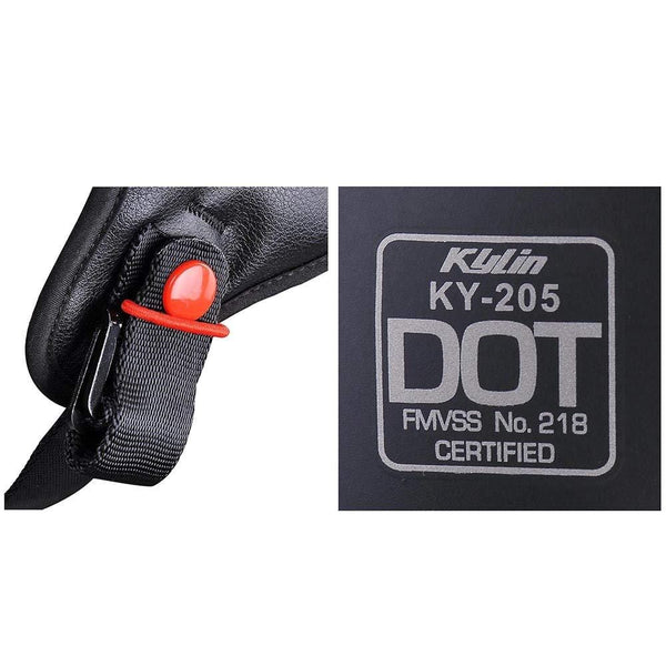 AHR Motorcycle Half Face Helmet DOT Approved Motorbike Cruiser Chopper Matt Black XL