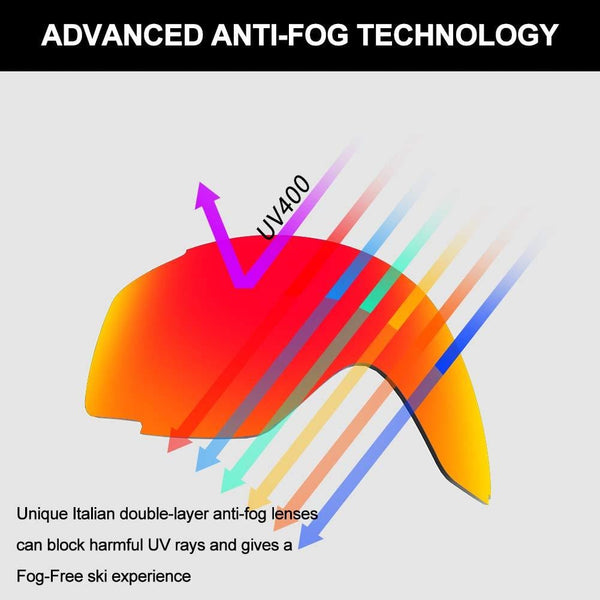 Extra Mile Ski Goggles, 2020 New Anti Fog & OTG Snowboard Snowmobile Goggles for Men Women and Youth - 100% UV400 Protection