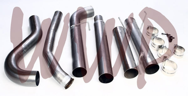 Performance Racing Off Road SS409 Stainless Steel 5" Turbo Back + Downpipe Down Pipe Included DPF Exhaust System Kit 2003-2004 Dodge Ram 2500 3500 Cummins 5.9L Diesel Pickup Truck