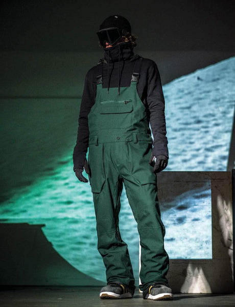 Volcom Men's Roan Bib Overall Snow Pant, Black, Extra Large