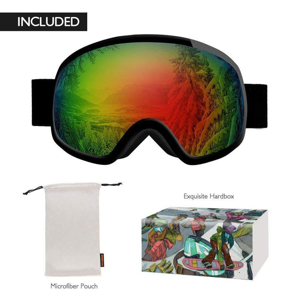 AKASO Ski Goggles, Snowboard Goggles - Anti-Fog, 100% UV Protection, Double-Layer Spherical Lenses, Helmet Compatible Snow Goggles for Men, Women & Youth (Explore Oregon Special Edition)