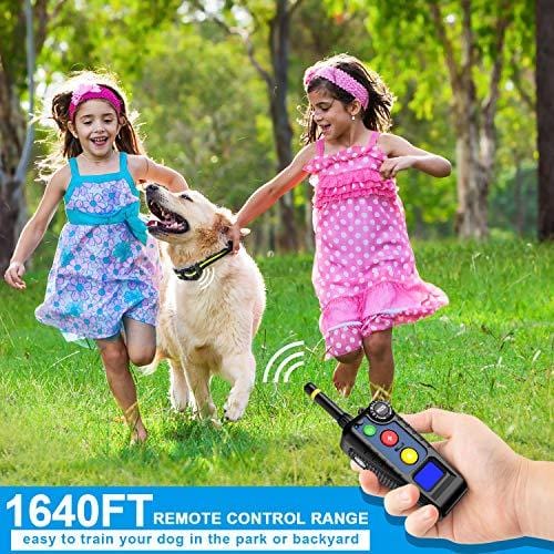 [Newest 2019] Dog Training Collar with Remote | Dog Shock Collar Rechargeable | Electronic Bark Collar 3 Training Modes | Long Range 2000FT & IPX7 Waterproof | E-Collar for Small, Medium, Large Dogs