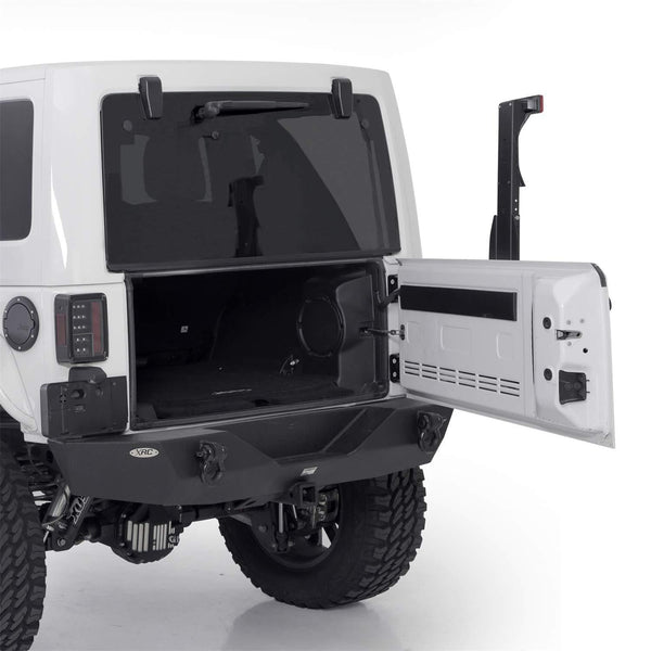 Smittybilt 76855 XRC Textured Black Rear Bumper with 2" Receiver Hitch and D-Ring Mounts
