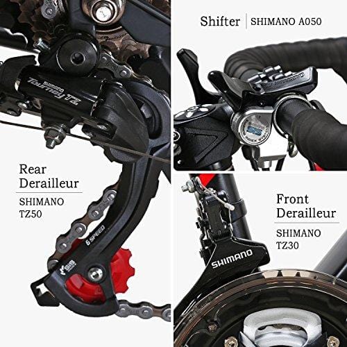 Eurobike Road Bike TSM550 Bike 21 Speed Dual Disc Brake 700C Wheels Road Bicycle (49cm 3-Spoke Wheel)