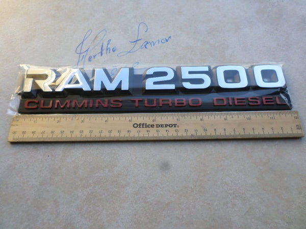 94-02 Dodge Ram 2500 Cummins Turbo Diesel 55295311AB Logo Emblem Decorative Decal Ornament
