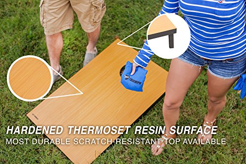 Triumph Premium 2x3 Cornhole Set - Includes 2 Portable Boards and 8 12.5 Ounce Cornhole Bags