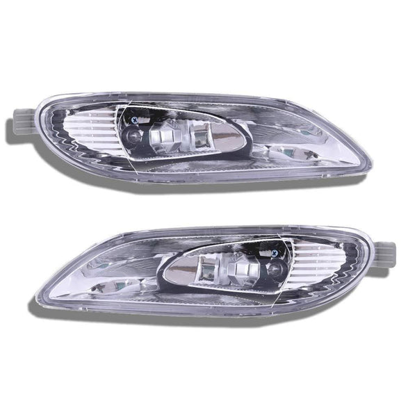 shamoluotuo Clear Fog Lights Kit for 2002-2004 Toyota Camry/2005-2008 Corolla w/ Chrome Cover Black Bezel Wiring Switch Bulbs Left & Right Bumper Driving Assembly Lamps OEM Requirements (White)