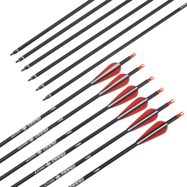 26 inch Carbon Arrow Hunting Arrows with 100 Grain Removable Tips for Archery Compound & Recurve & Traditional Bow Practice Shooting (Pack of 12)