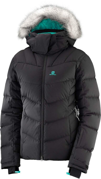 SALOMON Icetown Ski Jacket Black Womens Sz M