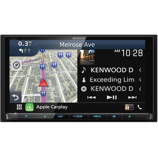 Kenwood eXcelon DNX995S 6.75 Inch DVD Navigation Receiver with CarPlay, Android Auto and Bluetooth