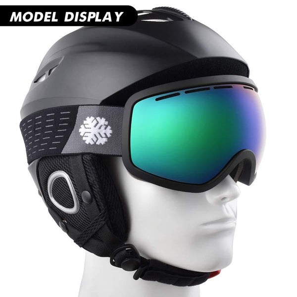 HUBO SPORTS Ski Snowboard Goggles for Men Women Adult, Over Glasses Snow Goggles of Dual Lens with Anti Fog & UV400 for Youth Teenage (FGreen)