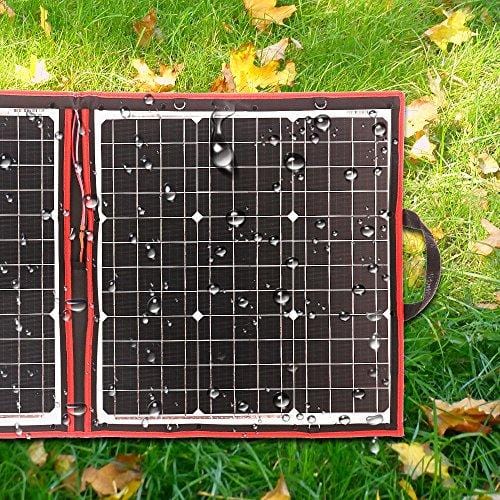 DOKIO 100 Watts 12 Volts Monocrystalline Foldable Solar Panel with Charge Controller