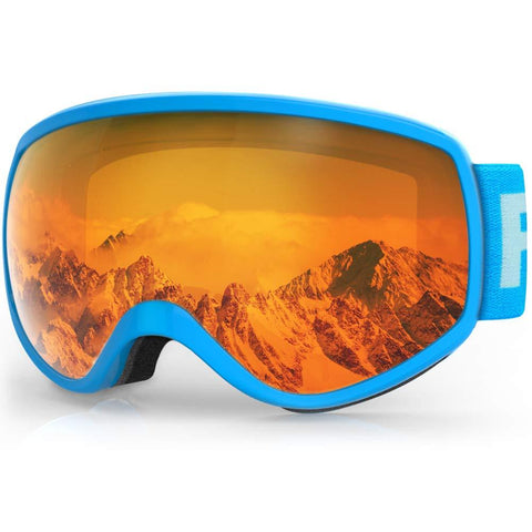 findway Kids Ski Goggles, Kids Snow Snowboard Goggles for Boys Girls Toddler Age 3-8 4-7,Helmet Compatible,Anti Fog Double-Layer Lenses,100% UV400 Protection,Non-Slip Strap