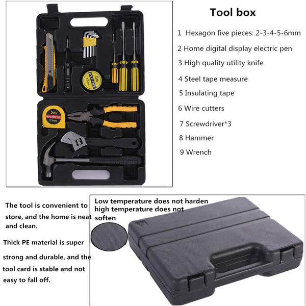 HAIPHAIK Emergency Roadside Toolkit - Multipurpose Emergency Pack Car Premium Road Kit Essentials Jumper Cables Set 11.8 Foot (Upgrade) Emergency Roadside Kit 124 Pieces