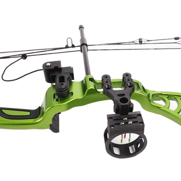 Leader Accessories Compound Bow 30-55lbs Archery Hunting Equipment with Max Speed 296fps (Green/Black with Kit)