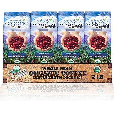 2LB Cafe Don Pablo Subtle Earth Organic Gourmet Coffee - Medium-Dark Roast - Whole Bean Coffee USDA Certified Organic, 2 Pound