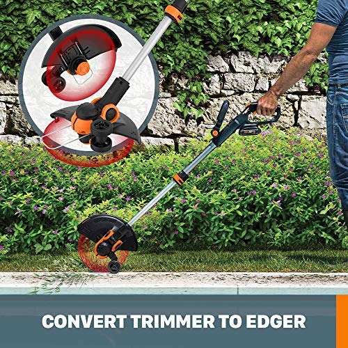 WORX WG163 GT 3.0 20V PowerShare 12" Cordless String Trimmer & Edger, 12in