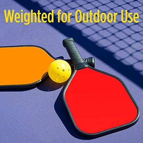 Crown Sporting Goods Pickleball Balls, Standard Size (40 Hole Pattern) - Outdoor Game, Practice, Training Polymer Balls, Goldenrod Yellow (3-Pack)