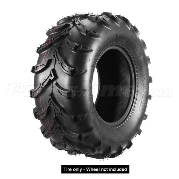 One Pair of MaxAuto ATV/UTV Rear Mud Tires 25x10-12 25x10x12 6PR Tubeless 50J