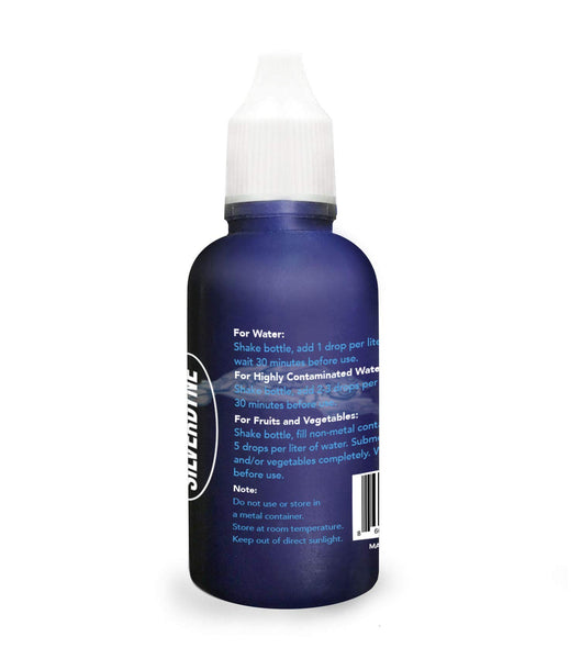SilverDyne Water Purification Drops - 30ml (Treats 1200 Liters), Fast-Acting, Natural, Odorless/Tasteless - for Survival, Camping, and Emergencies