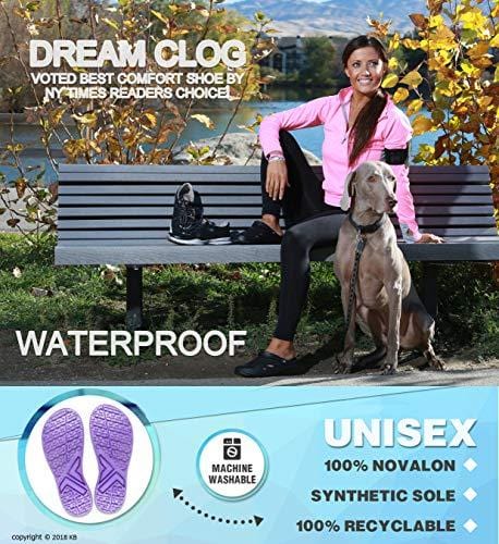 Telic Unisex Shoe Arch Support Recovery Dream Mule Clog Sandal+Bonus Pumice $59 Value Midnight Black