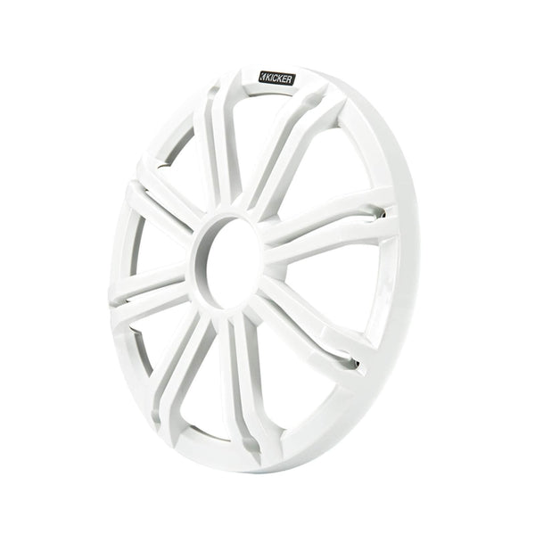 KICKER 45KMF104 10" Weather-Proof Subwoofer for Freeair Applications 45KMG10W 10" LED Grille (White)