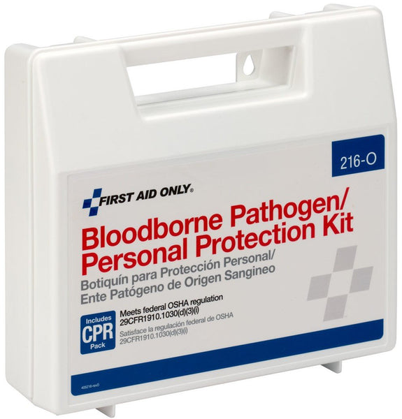 First Aid Only Bloodborne Pathogen Personal Protection Kit With 6 Pc. Cpr Pack, 31-Piece Kit