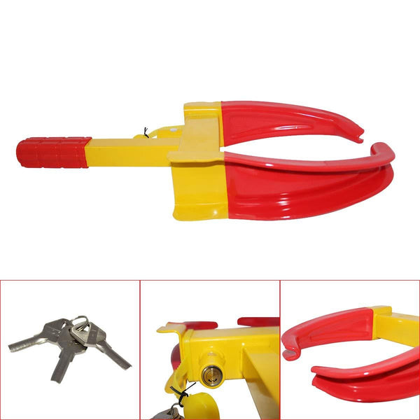 Partschoice Wheel Clamp Lock, Adjustable Anti-Theft Tire Boot Lock for Trailer Car Truck RV Boat SUV ATV UTV W/3 Keys