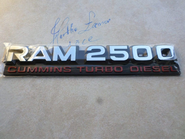 94-02 Dodge Ram 2500 Cummins Turbo Diesel 55295311AB Logo Emblem Decorative Decal Ornament